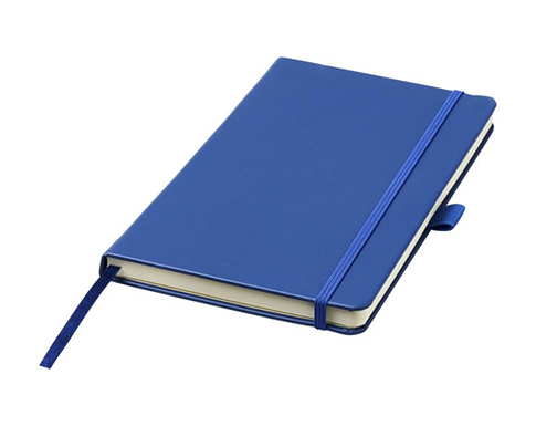 Alicante A5 Bound PU Leather Notebooks With Pocket - Royal Blue