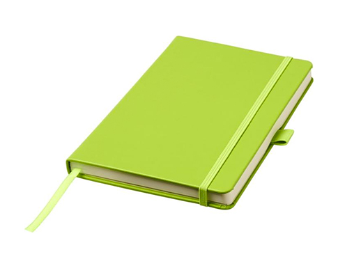 Alicante A5 Bound PU Leather Notebooks With Pocket - Lime
