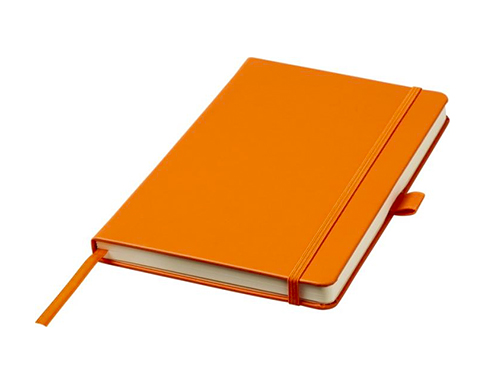 Alicante A5 Bound PU Leather Notebooks With Pocket - Orange