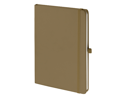Emotion A5 Luxury Soft Feel Notebook With Pocket - Gold
