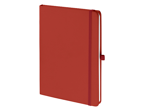 Emotion A5 Luxury Soft Feel Notebook With Pocket - Red