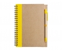 Bio Recycled Notebooks & Pens - Yellow