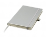 Alicante A5 Bound PU Leather Notebooks With Pocket - Silver