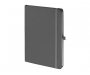 Emotion A5 Luxury Soft Feel Notebook With Pocket - Silver