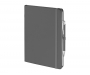 Emotion A5 Luxury Soft Feel Notebook & Pens With Pocket - Dark Grey