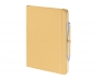 Emotion A5 Luxury Soft Feel Notebook & Pens With Pocket - Pastel Yellow