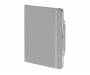 Emotion A5 Luxury Soft Feel Notebook & Pens With Pocket - Silver