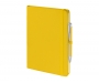 Emotion A5 Luxury Soft Feel Notebook & Pens With Pocket - Yellow