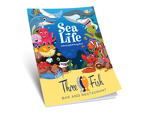 A4 Activity Colouring Books - Sea Life