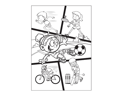 A5 Activity Colouring Books - Sports
