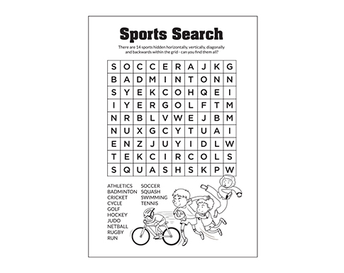 A5 Activity Colouring Books - Wordsearch