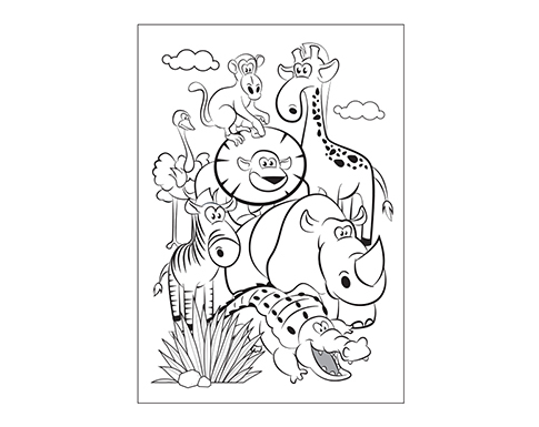 A4 Activity Colouring Books - Zoo