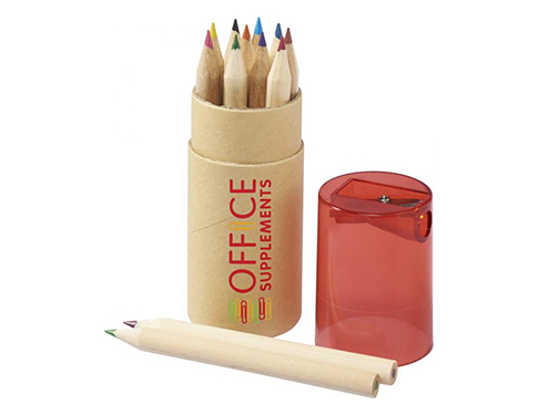 London 12 Piece Coloured Pencil Sets - Red