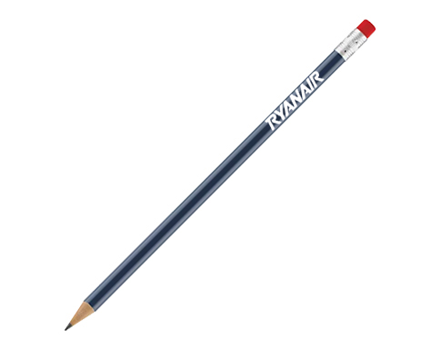 Standard Pencils With Eraser - Navy Blue