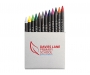 Branded Senior Twelve Piece Wax Crayon Sets - Grey