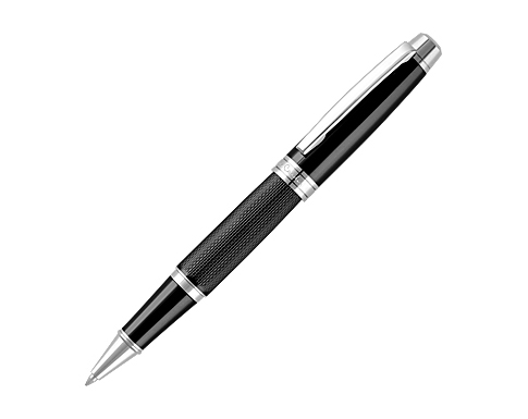 Pierre Cardin Academie Chromium Rollerball Pens - Black / Silver