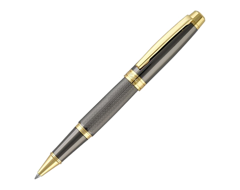 Pierre Cardin Academie 22 Carat Gold Plated Rollerball Pens - Gunmetal/Gold