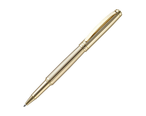 Pierre Cardin Lustrous 22 Carat Gold Plated Rollerball Pens - Gold