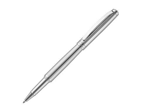 Pierre Cardin Lustrous Chromium Rollerball Pens - Silver