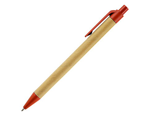 Boston Recycled Card Pens - Red