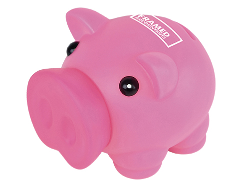 Percy Soft Feel Piggy Banks - Pink