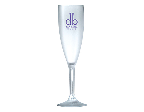 Reusable Polycarbonate Frosted Champagne Flute - 187ml