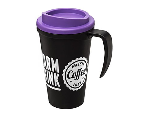 Americano Grande 350ml Travel Mugs - Black / Purple