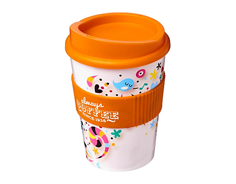 ColourBrite Americano Grip Medio 325ml Take Away Mugs - Orange
