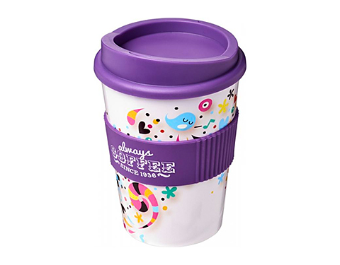 ColourBrite Americano Grip Medio 325ml Take Away Mugs - Purple