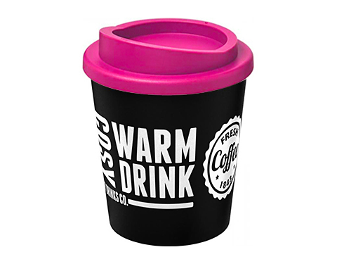 Americano Espresso 250ml Take Away Mugs - Black / Pink