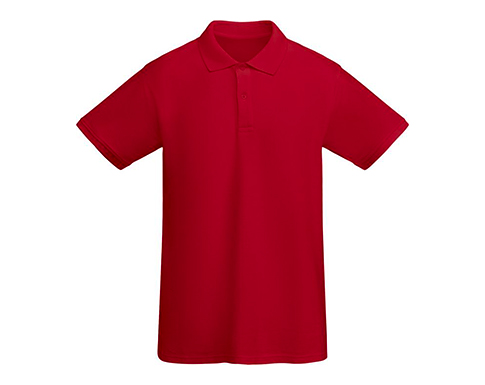 Roly Prince Organic Workwear Polo Shirts - Red