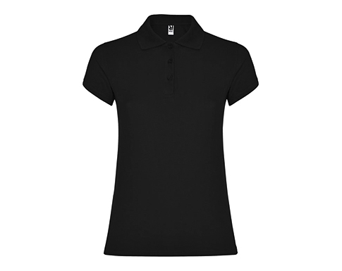 Roly Star Womens Polo Shirts - Black
