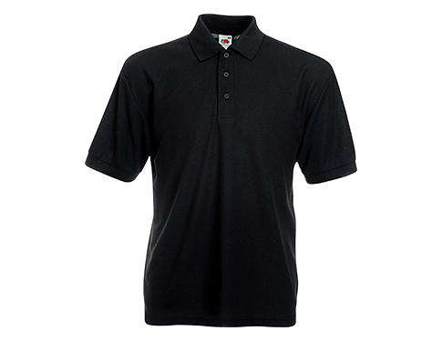 Fruit Of The Loom Value Weight Polo Shirts - Black