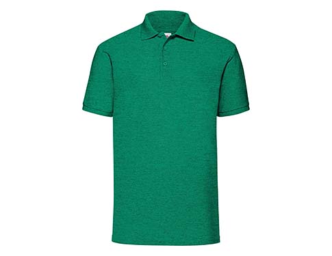 Fruit Of The Loom Value Weight Polo Shirts - Heather Green