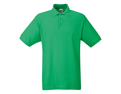Fruit Of The Loom Value Weight Polo Shirts - Kelly Green