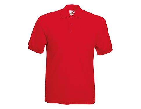 Fruit Of The Loom Value Weight Polo Shirts - Red