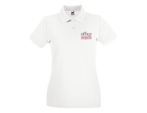 Fruit Of The Loom Women's Fit Polo - White