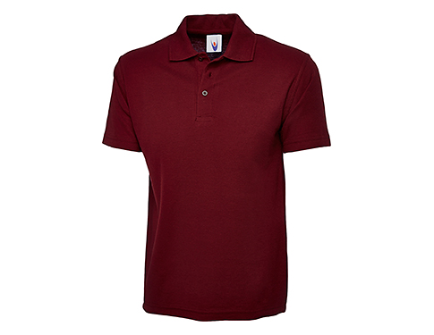 Uneek Childrens Active Polo Shirts - Maroon
