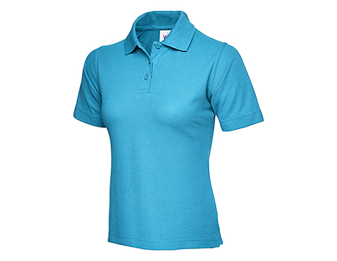 Uneek Ladies Classic Polo Shirts - Sky Blue