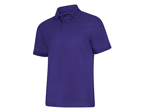 Uneek Delxue Polo Shirts - Purple