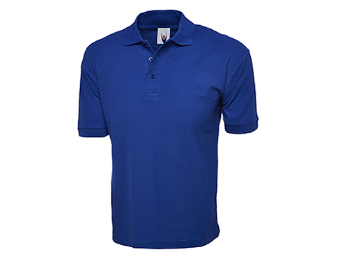 Uneek Cotton Rich Polo Shirts - Royal Blue