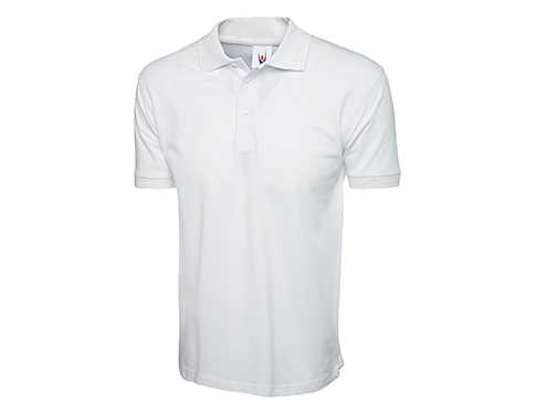 Uneek Cotton Rich Polo Shirts - White