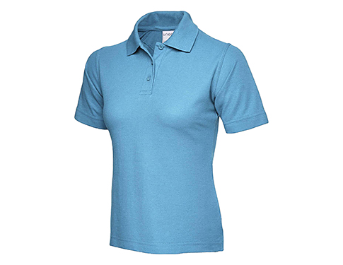 Uneek Ultra Cotton Ladies Polo Shirts - Sky Blue