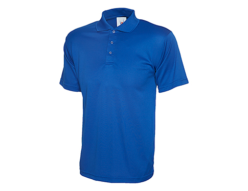 Uneek Adventurer Performance Polo Shirts - Royal Blue