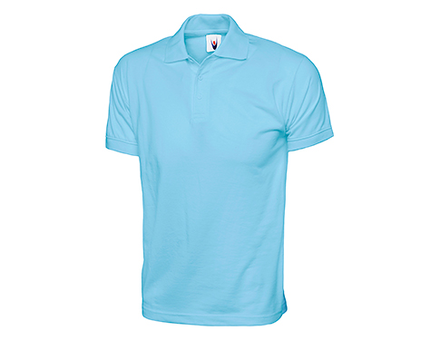Uneek Grassington Jersey Polo Shirts - Sky