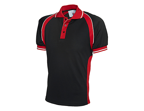 Uneek Treker Performance Polo Shirts - Black