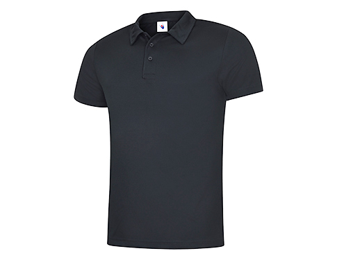Uneek Outback Ultra Cool Polo Shirts - Black