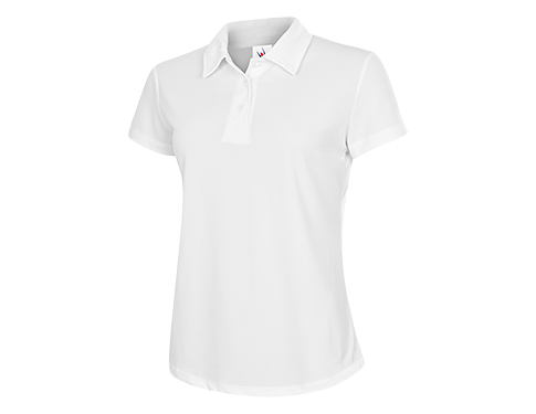 Uneek Baseline Ladies Ultra Cool Polo Shirts - White