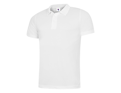 Uneek Mens Super Cool Workwear Polo Shirts - White
