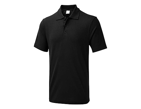 Uneek Genesis Polo Shirts - Black